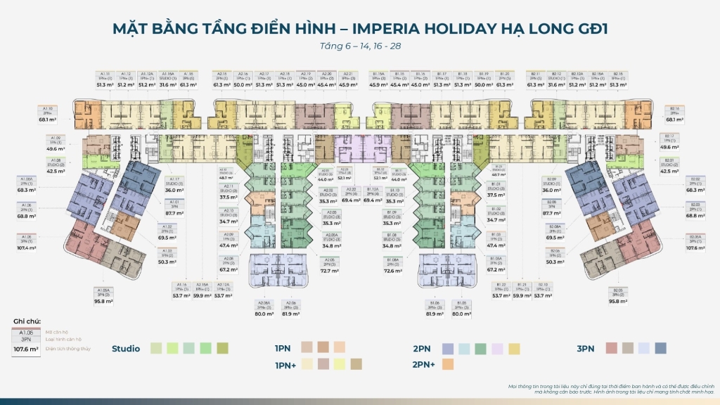 Mặt bằng tầng Imperia Holiday Hạ Long