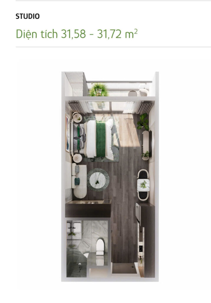 Thiết kế căn hộ Studio Imperia Ocean City