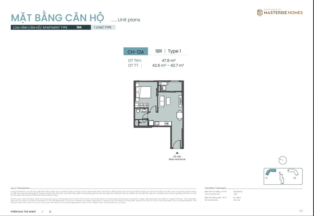 Căn Hộ 1PN Masteri Grand Coast | Giá Bán & Giá Thuê Mới Nhất