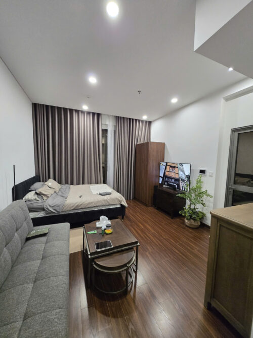 Cho thuê Studio Masteri Waterfront tòa M3 full đồ giá 8.5tr bao phí