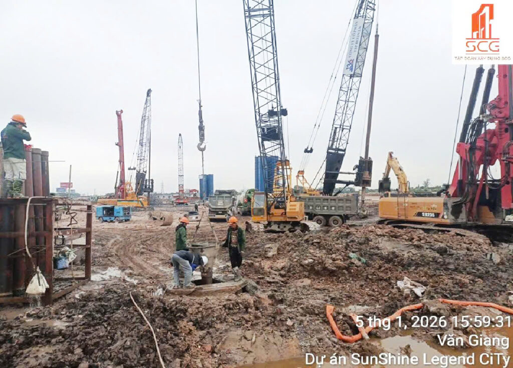 Tiến độ xây dựng Sunshine Legend City đầu tháng 01/2026