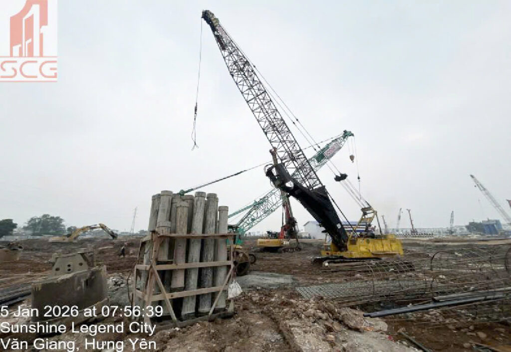 Tiến độ xây dựng Sunshine Legend City đầu tháng 01/2026