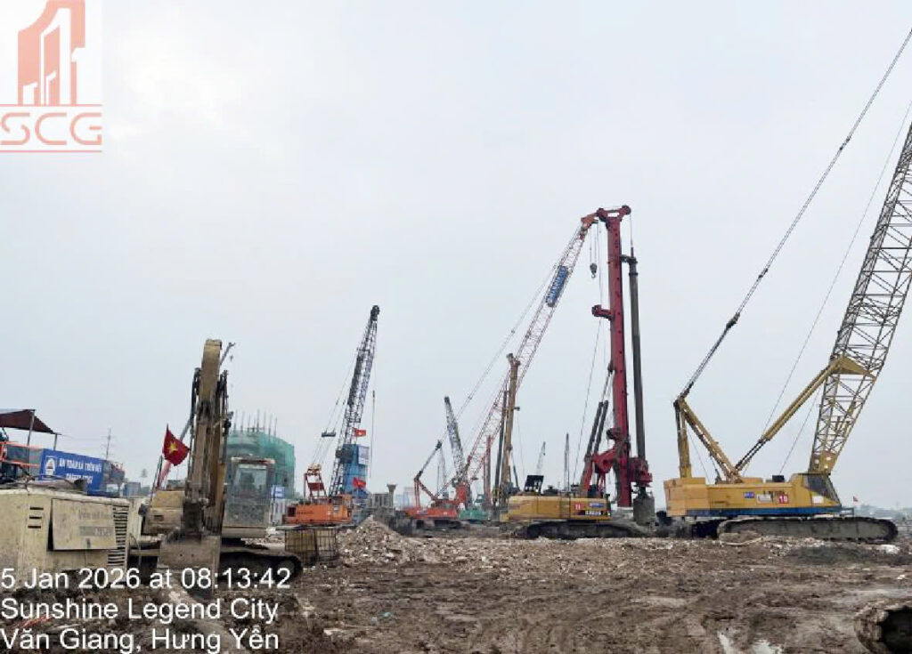 Tiến độ xây dựng Sunshine Legend City đầu tháng 01/2026