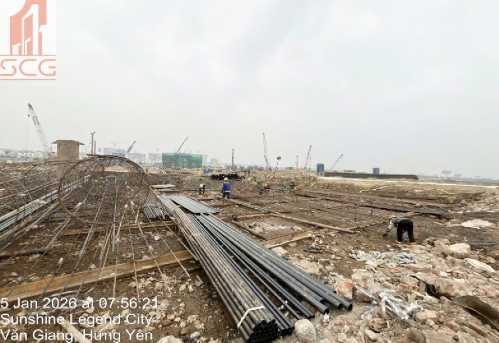 Tiến độ xây dựng Sunshine Legend City đầu tháng 01/2026