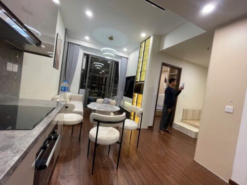 Cho thuê căn hộ 1PN+1 H1 Masteri Waterfront Ocean Park tầng trung, view thoáng, full nội thất đẹp