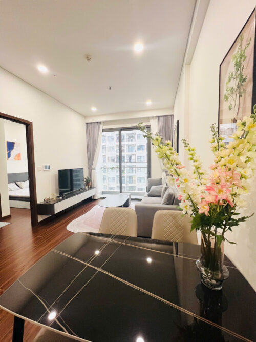 Cho thuê căn hộ 2PN 2WC H1 Masteri Waterfront Ocean Park tầng cao, full nội thất