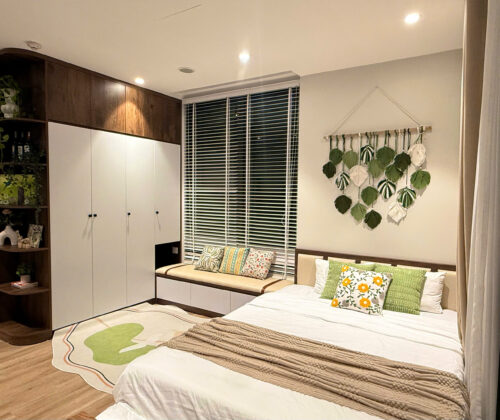 Homestay Landmark Ecopark tòa L1 tầng cao, view đẹp, full nội thất