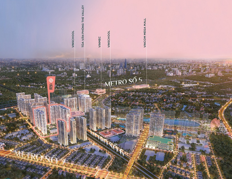 Vị trí phân khu Sakura SA Smart City