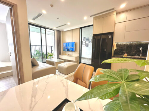Homestay Sky Forest Ecopark SF2 2 phòng ngủ căn góc tầng 23 view đảo