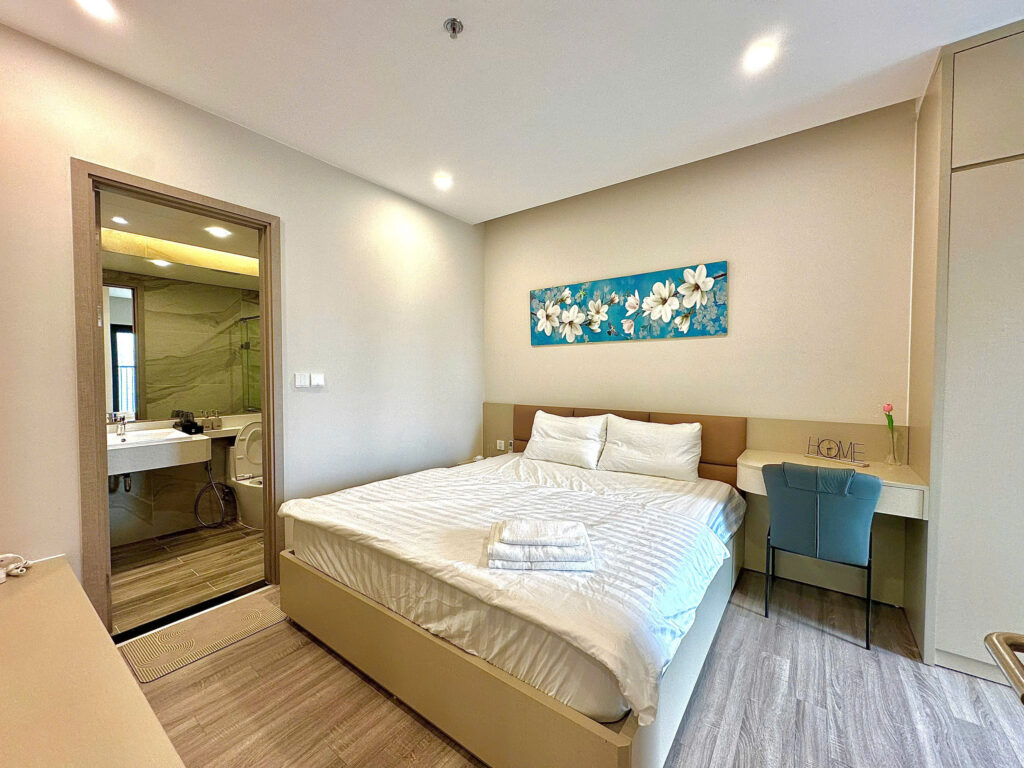 Homestay Sky Forest Ecopark SF2 2 phòng ngủ căn góc tầng 23 view đảo