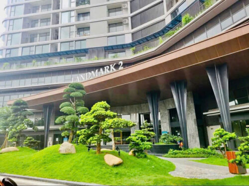 Cho thuê homestay Studio tại Landmark L2 Ecopark tầng cao view sông Hồng