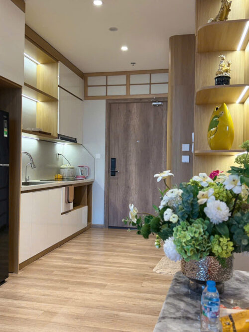 Cho thuê homestay Studio tại Landmark L2 Ecopark tầng cao view sông Hồng