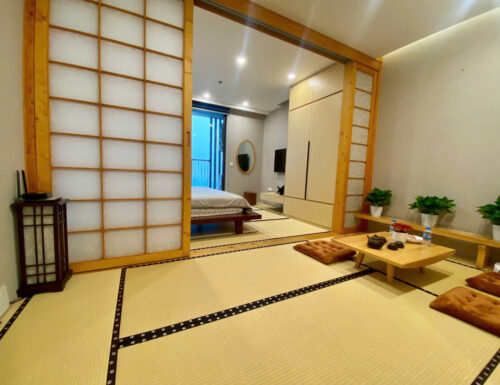 Cho thuê homestay Studio SwanLake Onsen Ecopark tòa R2 tầng cao view công viên