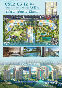 Căn 2PN Masteri Grand Coast Chỉ Từ 1,08 Tỷ – Mã C5L2-03-12 View Nội Khu
