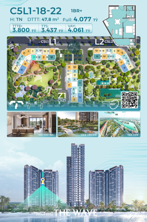 Chỉ Từ 950 Triệu Sở Hữu Căn Hộ 1PN+ Masteri Grand Coast