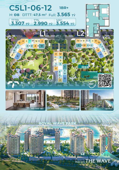 Chỉ Từ 827 Triệu Sở Hữu Căn Hộ 1PN+ Masteri Grand Coast Giá 3.3 Tỷ