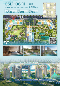 Chỉ Từ 1,1 Tỷ Sở Hữu Căn Hộ 2PN Masteri Grand Coast 65,7m² Giá 4,4 Tỷ
