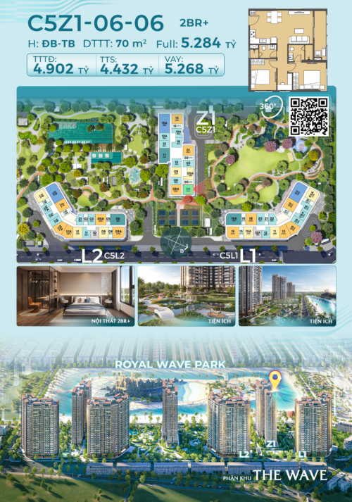 Căn Hộ 2PN+ Masteri Grand Coast 70m² View Công Viên Chỉ Từ 1,2 Tỷ Ban Đầu