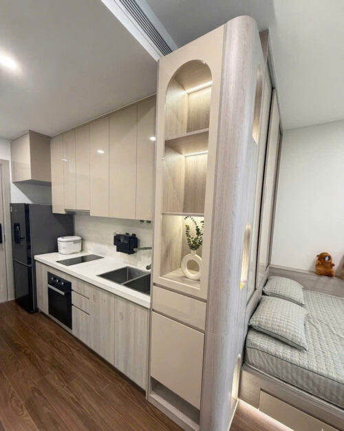 Homestay Masteri West Heights tòa MAS B tầng cao TV 55 inch