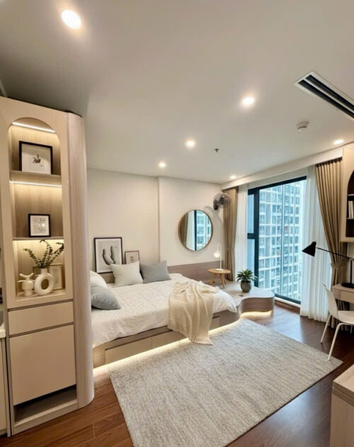 Homestay Masteri West Heights tòa MAS B tầng cao TV 55 inch