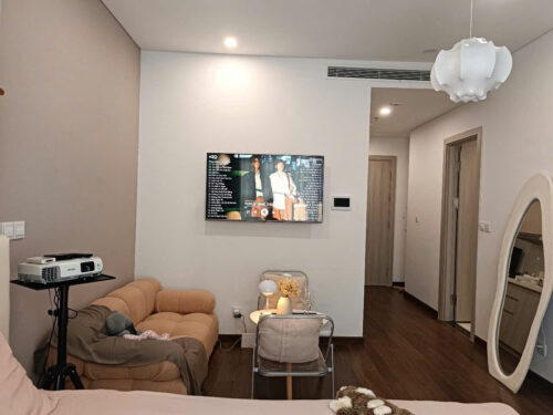 Studio Masteri West Heights tòa A tầng cao full nội thất