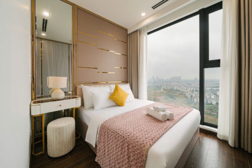 Homestay Masteri West Heights Tòa C 2PN 2WC Tầng Cao View Thoáng Đẹp