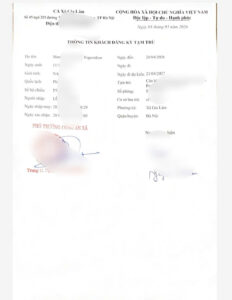 Temporary Residence Registration for Foreigners