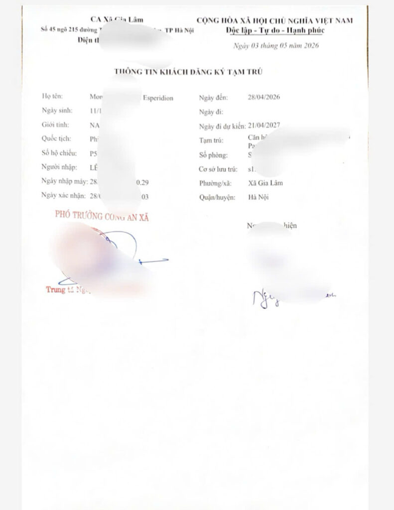 Temporary Residence Registration for Foreigners Temporary Residence Registration for Foreigners