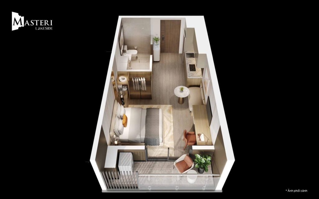 Layout Homestay Studio Masteri Lakeside