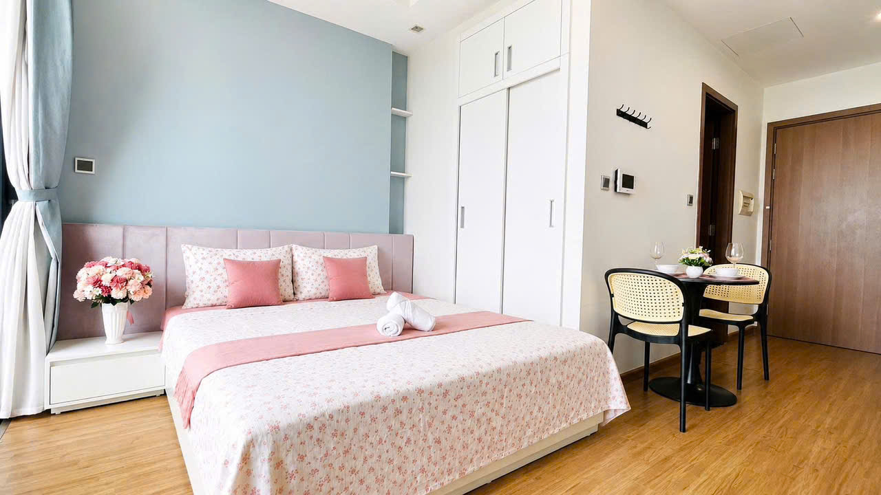 homestay-green-bay-me-tri-g3-studio-tang-33-view-thoang-2 Homestay Green Bay Mễ Trì G3 Studio Tầng 33 View Thoáng | Đầy Đủ Tiện Nghi