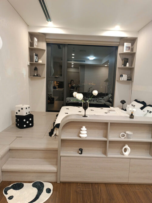 Homestay Masteri West Heights Tòa B Tầng 13 View Hồ Có Máy Chiếu