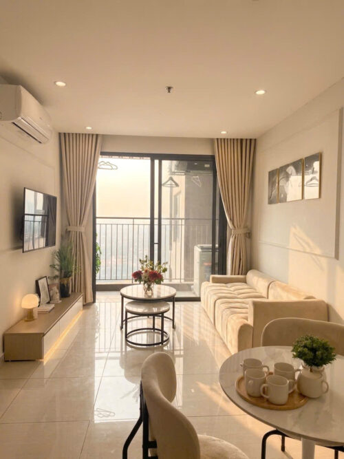 Homestay Ocean Park S2.03 1PN+1 View Sông | 2 Giường | Nội Thất Luxury