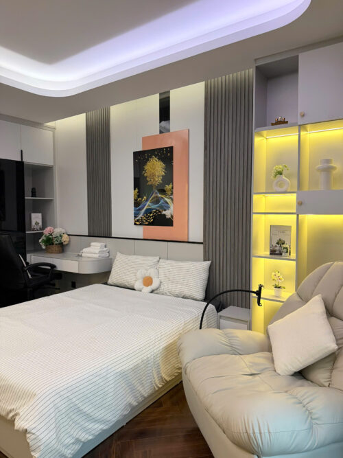 Homestay Studio Diamond Crown Hải Phòng | Tầng 25, Decor Đẹp