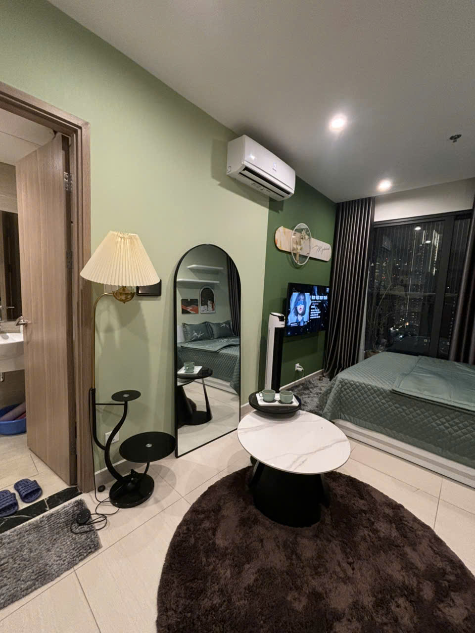 homestay-studio-vinhomes-smart-city-s4-01-tang-15 (5) Homestay Studio Vinhomes Smart City S4.01 Tầng 15 View Công Viên Trung Tâm