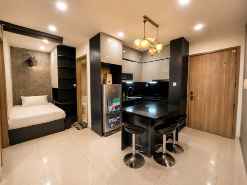 Homestay Vinhomes Smart City S1.03 Tầng 25 | 1PN+ Có Bồn Tắm, 2 Giường, View Thoáng