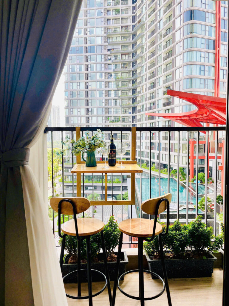 Review homestay Ecopark Studio Landmark L2 tầng 5 có ghế tình yêu