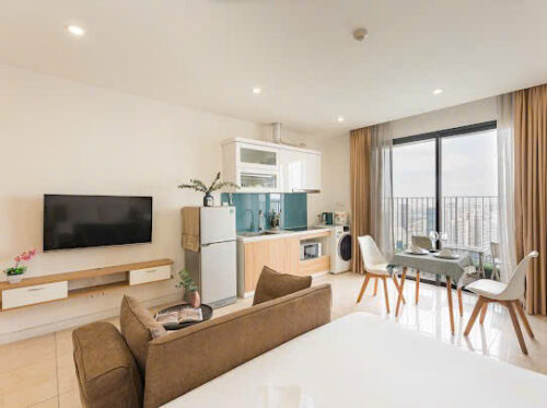 Homestay Dcapitale tầng 42 studio full nội thất