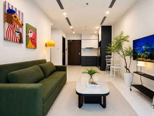 Homestay Vinhomes Grand Park Nhận Phòng Muộn có bếp, sofa