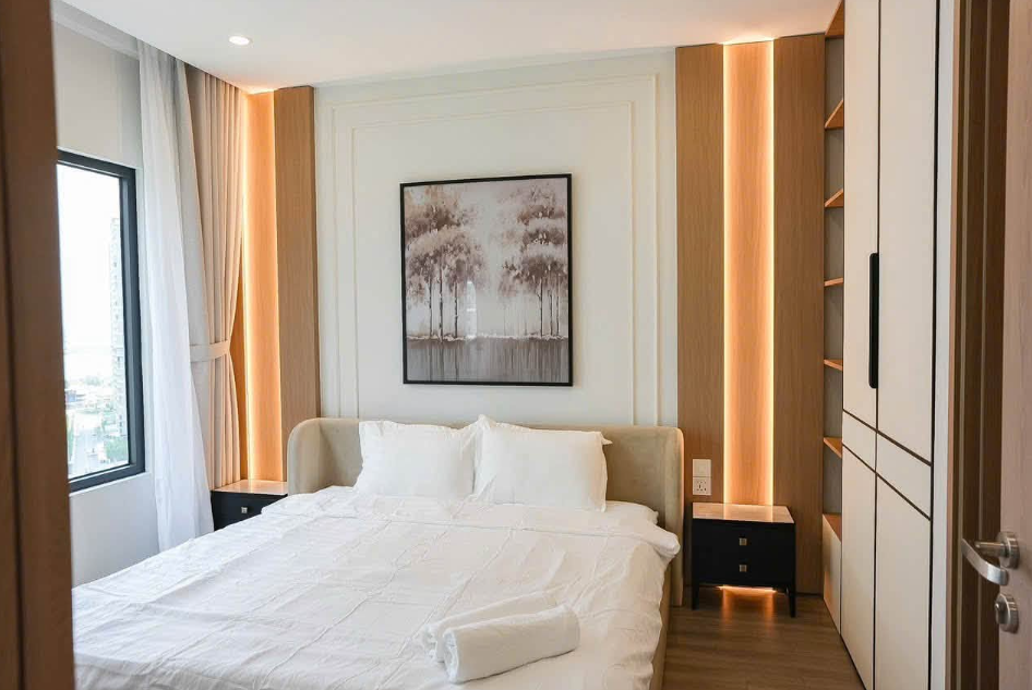Phòng ngủ của Homestay Vinhomes Grand Park Theo Giờ 